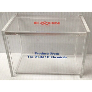 VTG Exxon Gas Station Container Display Box Flip Lid Oil Advertising 937A